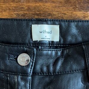 wilfred pleather pants